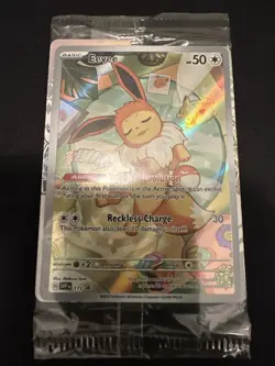 Pokemon TCG Eevee - 173 SVP Prismatic Evolutions ETB Promo Card Pack SEALED - Image 1