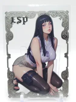 Goddess Story - Silver Metal Waifu Card - Hinata Uzumaki - NUMBERED 194/200 - Image 1