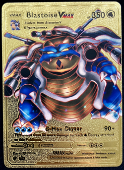 Blastoise Vmax Gold Foil Textured Display Card - Image 1