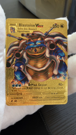 Blastoise Vmax Gold Foil Textured Display Card - Image 2