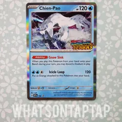 Pokemon Card Chien Pao 152 Black Star Promo SV Surging Sparks Prerelease LP - Image 1