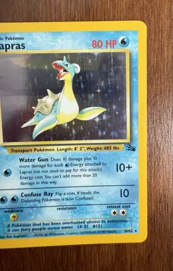 Pokemon TCG Holographic Lapras Card 10/62 Fossil Set 1999 - Image 5