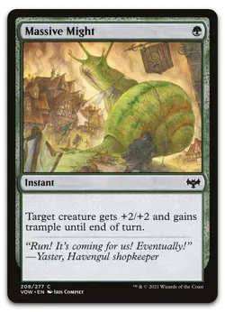 Massive Might #208 (NM) Crimson Vow VOW Magic MTG - Image 1