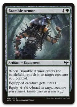 Bramble Armor #188 (NM) Crimson Vow VOW Magic MTG - Image 1