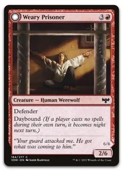 Weary Prisoner #184 (NM) Crimson Vow VOW Magic MTG - Image 1