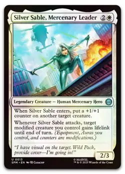 Silver Sable, Mercenary Leader #13 (Foil) (NM) Spider-Man SPM Magic MTG - Image 1