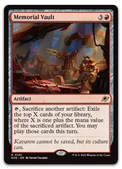 Memorial Vault #145 (NM) Edge of Eternities EOE Magic MTG - Image 1
