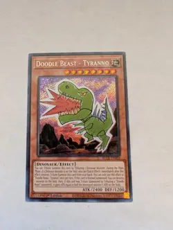 Yugioh Doodle Beast - Tyranno BLCR-EN033 Secret Rare 1st Edition NM - Image 1