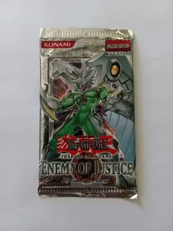 Enemy of Justice 1st Edition Booster Pack Yugioh ( OPENED ) Package Rap Only! - Image 1