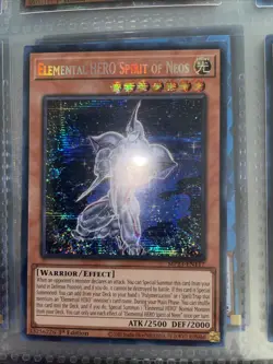 Yugioh Elemental Hero Spirit Of Neos Secret Rare NM 1st Edition - Image 2