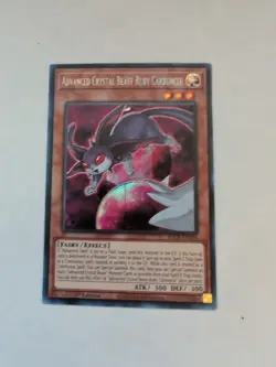 Yugioh! Advanced Crystal Beast Ruby Carbuncle BLCR-EN010 Secret Rare 1st Ed - NM - Image 1