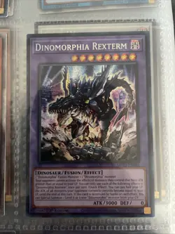 Yugioh Dinomorphia Rexterm Prismatic Secret Rare M/NM Condition - Image 1