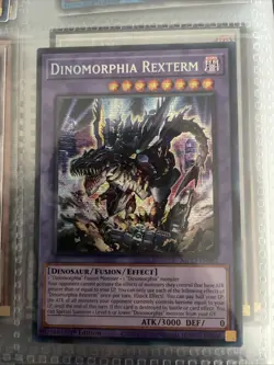 Yugioh Dinomorphia Rexterm Prismatic Secret Rare M/NM Condition - Image 2