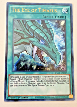 Yugioh - The Eye of Timaeus - 1st Edition Ultra Rare Holographic Card UNGRADED - Image 1