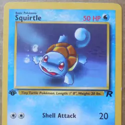 Squirtle 68/82 1st Edition Common Non-Holo Team Rocket Pokemon Card LP - Image 2