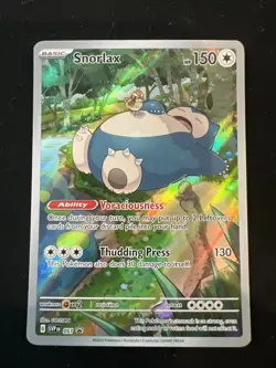 Pokemon TCG Snorlax ETB Promo Scarlet & Violet 151 Black Star Holo Card - Image 1