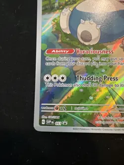 Pokemon TCG Snorlax ETB Promo Scarlet & Violet 151 Black Star Holo Card - Image 5
