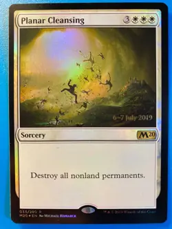 MTG 1x FOIL Planar Cleansing Prerelease PROMO M20 Magic the Gathering Card x1 NM - Image 1