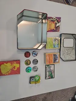 Lot Official Pokemon TCG Coins Cards, Binder, Code, Tin, Etc - Image 1