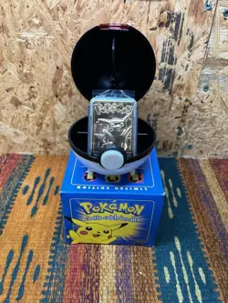 Pokemon Pikachu 23k Gold Plated Trading Card & Pokeball Burger King W/ Box & COA - Image 1