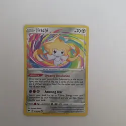 Jirachi 119/185 NM Rainbow Holo Foil Vivid Voltage Amazing Rare Pokemon Card! - Image 1