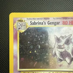 Pokemon TCG Sabrina's Gengar 14/132 Unlimited Holo Card Gym Heroes - Image 2