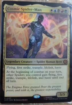 MTG Magic the Gathering Cosmic Spiderman Foil Sealed - Image 1