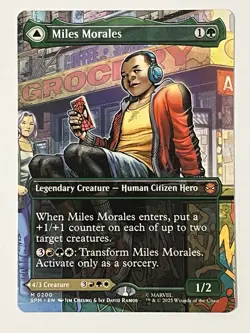 Miles Morales (0200) (Borderless) Marvel's Spider-Man Non-Foil MTG NM - Image 1