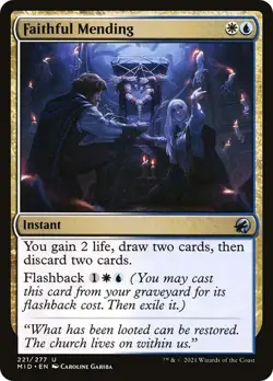 Faithful Mending [Midnight Hunt] MTG - Image 1