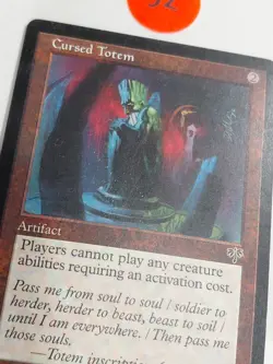 1996 Magic: The Gathering Mirage Cursed Totem Rare NM - Image 2