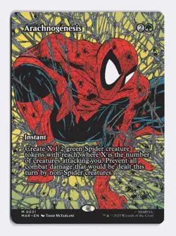 Arachnogenesis (Borderless) 0031 (M) MTG Marvel's Spider-Man Eternal-Legal (MAR) - Image 1