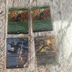 MTG Spiderman Borderless Rare And Foil Land Lot - Image 1