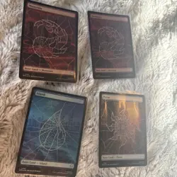 MTG Spiderman Borderless Rare And Foil Land Lot - Image 2