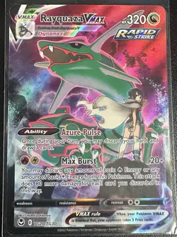Pokemon TCG Rayquaza VMAX Ultra Rare Holo Card TG20/TG30 NM 🔥 - Image 1