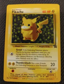 Pokemon Pikachu Black Star Promo # 1 Vintage NM -ENN COINS (BW) - Image 1