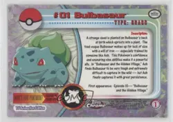 Bulbasaur Topps Chrome Pokemon TV Animation Edition #1 2000 - Image 2