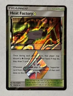 Heat Factory 178/214 Lost Thunder Prism Star Ultra Rare Holo Pokemon TCG - Image 1