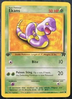 Pokemon TCG | Ekans 56/82 | Team Rocket 1st Edition | NM - Image 1