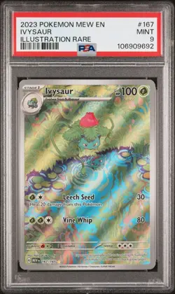 PSA 9 2023 POKEMON Scarlet Violet 151 English ILLUSTRATION RARE #167 Ivysaur - Image 1
