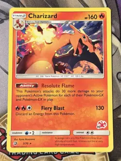 Charizard - Dragon Majesty 3/70 - Battle Academy Box - Stamped - Pokemon - LP - Image 1