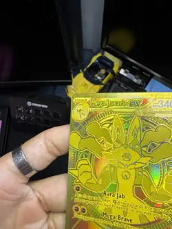 Mega Lucario EX 188/132 Hyper Rare Mega Evolutions NM Pack Fresh Gold Card - Image 2