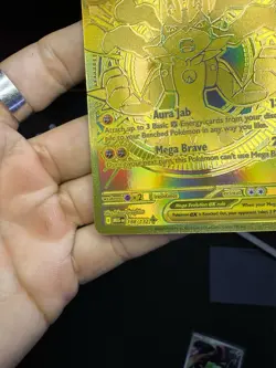 Mega Lucario EX 188/132 Hyper Rare Mega Evolutions NM Pack Fresh Gold Card - Image 4