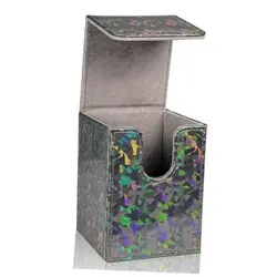 Dmoicols Sparkly Card Deck Box Holds 100+ Single Sleeved Sparkly Black Piece - Image 1