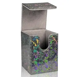 Dmoicols Sparkly Card Deck Box Holds 100+ Single Sleeved Sparkly Black Piece - Image 2