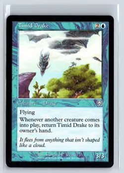 TIMID DRAKE - MTG Magic the Gathering Card - Mercadian Masques - Uncommon - Image 1