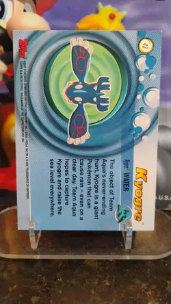 KYOGRE Nintendo POKEMON Advanced Non-Holo TOPPS Trading Card #43 - Image 2