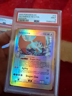Mint Psa Graded Rainbow Reverse Holo Ex Dragon Salamence Pokemon Card Bundle Lot - Image 5