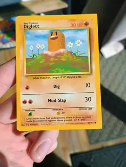 Pokemon Card Diglett 47/102 Base Set Wizards Square Cut - Image 1
