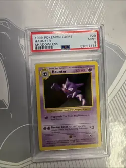 PSA 9 Haunter 29/102 Shadowless Base Set 1999 Pokemon Card - Image 1