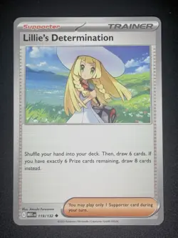 Lillie's Determination 119/132 ME01: Mega Evolution Supporter Pokemon Card TCG - Image 1